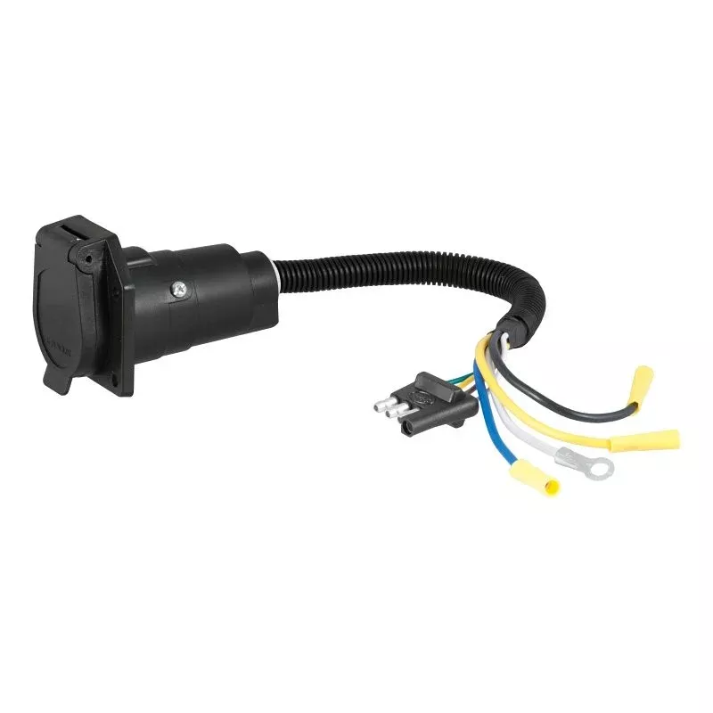 Curt 57184 Electrical Adapter, 7-Way, Includes: 4-Way Flat, 4-Way Round, 5-Way Flat, 6-Way Round