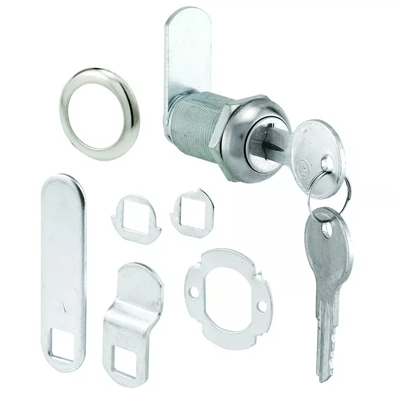 Defender Security U 9945 Drawer and Cabinet Lock, Keyed Lock, Y13 Yale Keyway, Stainless Steel, Chrome