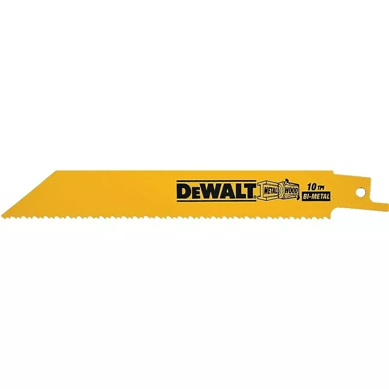 DEWALT DW4806 Reciprocating Saw Blade, Applicable Materials: Nail-Embedded Wood, Non-Ferrous Metal, Plastic, Wood