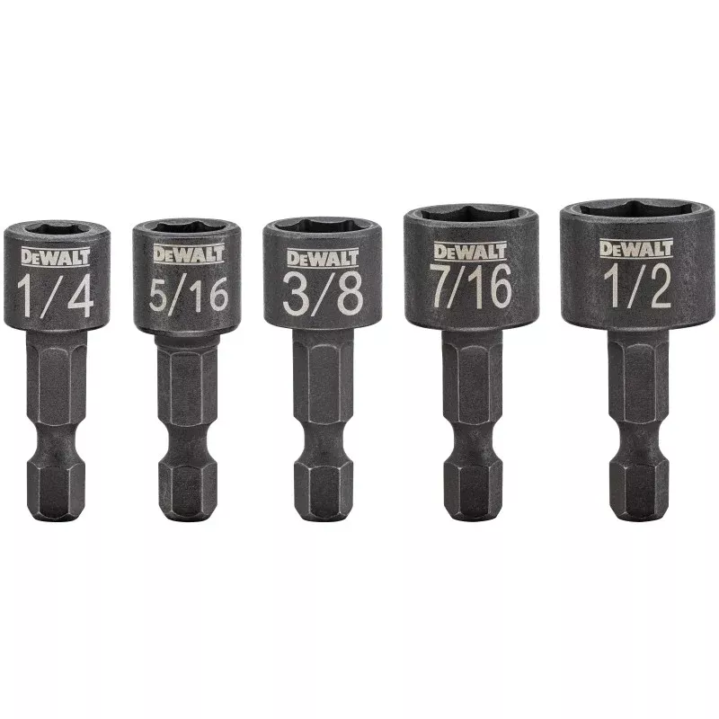 DEWALT DWAIND-5 Nutsetter Set, 5-Piece, Compact, Steel