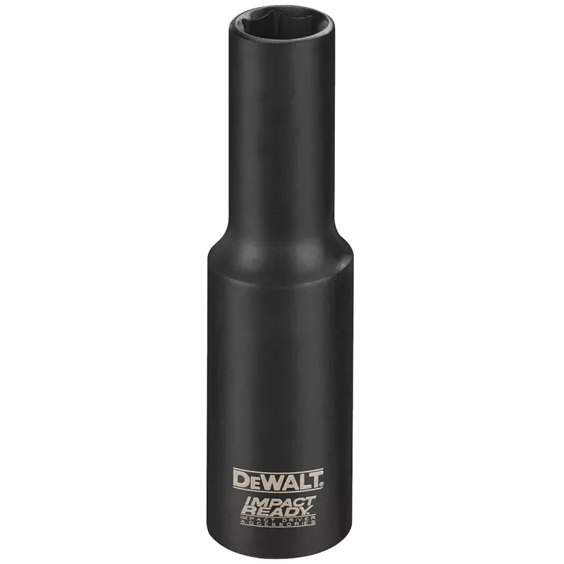 DEWALT IMPACT READY DW22942 Impact Socket, 1 in Socket, 1/2 in Drive, Square Drive, 6-Point, Steel, Black Oxide