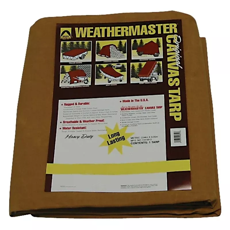 Dize Weathermaster CA1216D Tarpaulin, 16 ft L, 12 ft W, Canvas