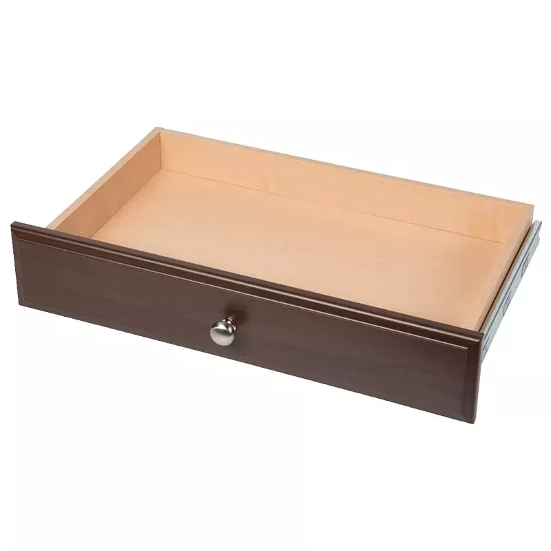 Easy Track RD04-T Series Drawer, 24 in W, 4 in H, 14 in D, Wood, Truffle