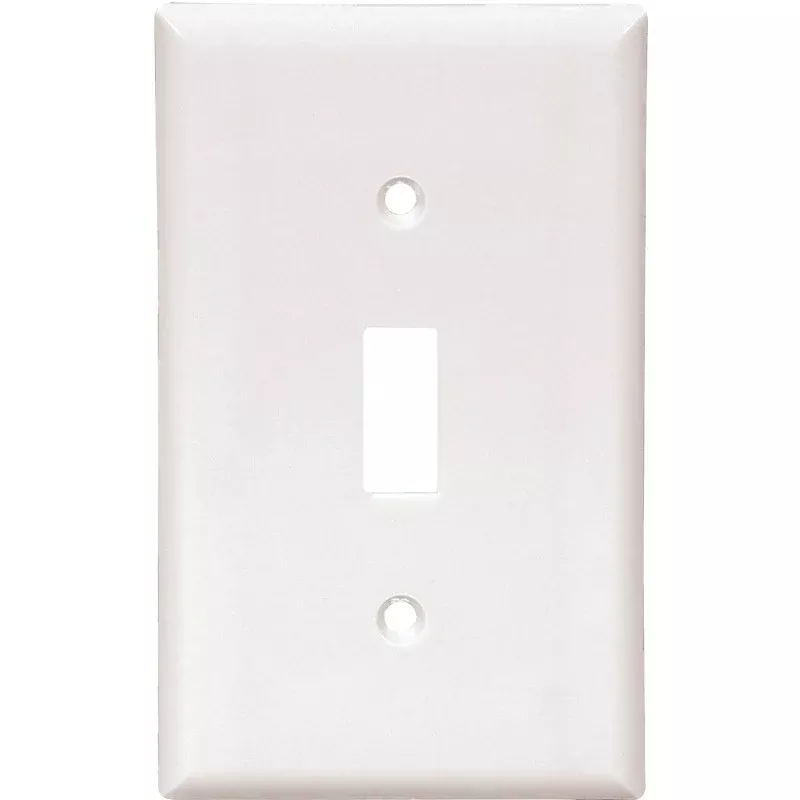 Eaton Wiring Devices 2134W Wallplate, Standard-Size, 4-1/2 in L, 2-3/4 in W, 1-Gang, Thermoset, White
