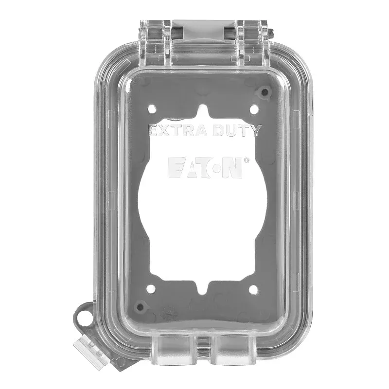 Eaton Wiring Devices WIU-1 Cover, 3-1/4 in L, 4-29/64 in W, Rectangular, Polycarbonate, Gray