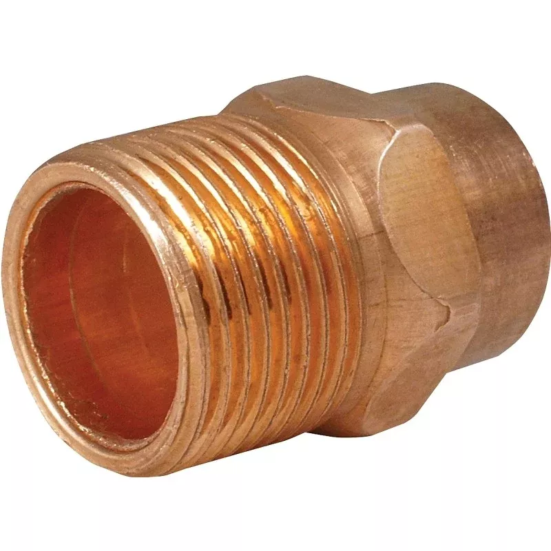 Elkhart Products 104 Series 30310 Pipe Adapter, 1/2 in, Sweat x MNPT, Copper