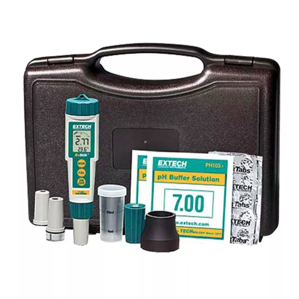 Extech EX900-R ExStik 4-in-1 Chlorine, pH, ORP and Temp Handheld Meter Kit
