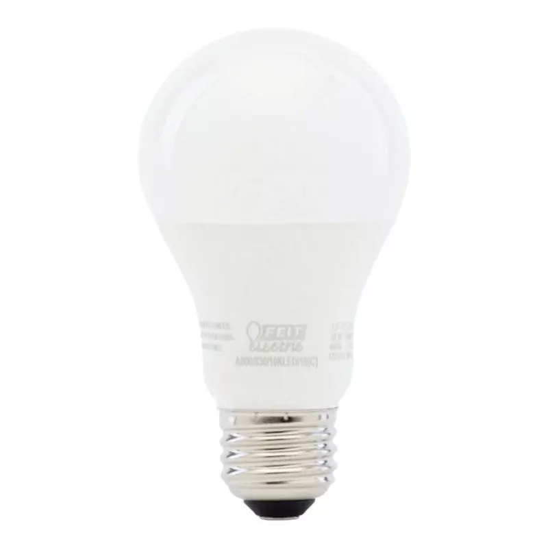 Feit Electric A800830/10KLED/ LED Light Bulb, General Purpose, A19 Lamp, 60 W Equivalent, E26 Lamp Base, Non-Dimmable, Soft White
