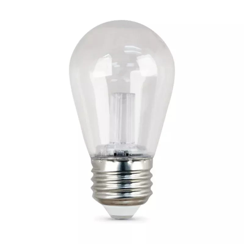 Feit Electric BPS14/SU/LED LED Lamp, Decorative, S14 Lamp, 11 W Equivalent, E26 Lamp Base, Clear, Warm White Light