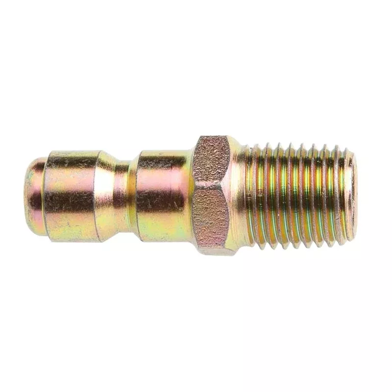 Forney 75134 Plug, 1/4 in Connection, Quick Connect Plug x MNPT, Steel