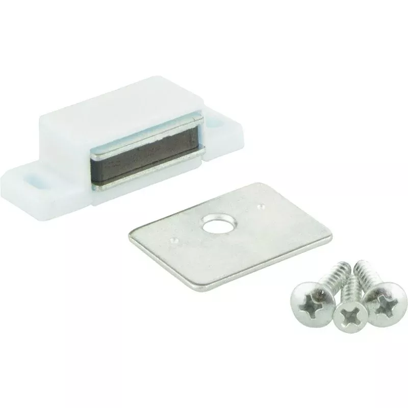 Hardware Resources KFCMS-A-WH2 Door Catch, Plastic, White