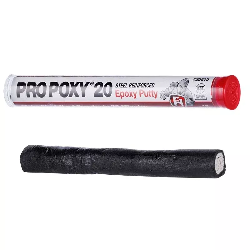 Hercules ProPoxy 20 Series 25515 Epoxy Putty, Solid, Black/White, 4 oz