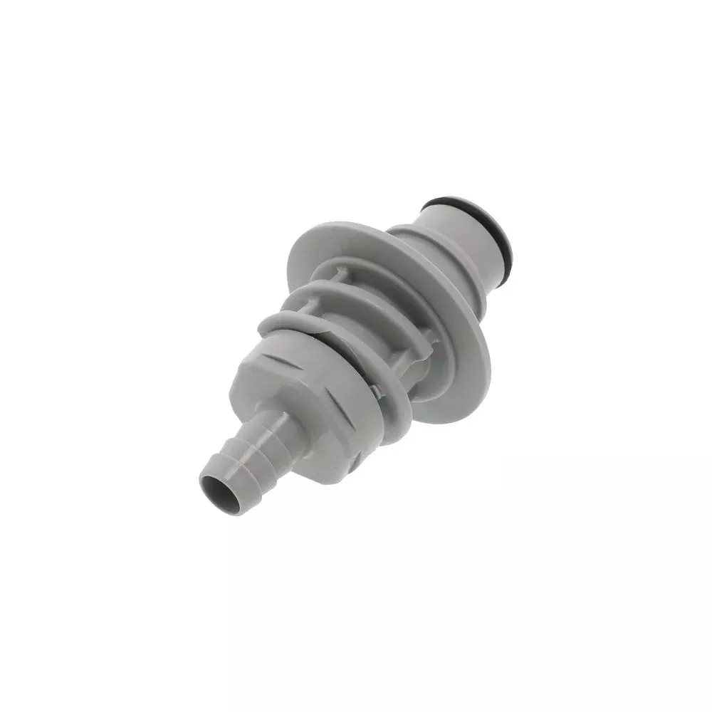 HFCD42612 Valved Panel Mount Hose Barb Coupling Insert 3/8 ID Barb