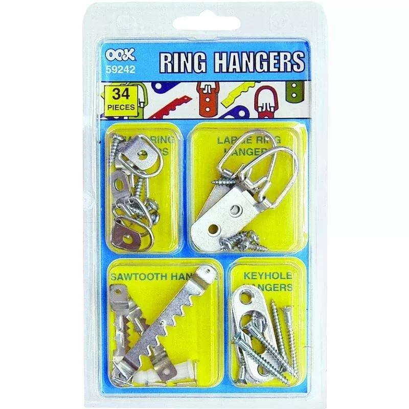 Hillman 59242 Picture Hanger Kit, Steel, Zinc