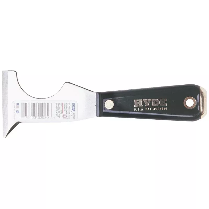 Hyde 02980 Multi-Tool, 2-1/2 in W Blade, Stiff Blade, HCS Blade, Nylon Handle, Ergonomic Handle