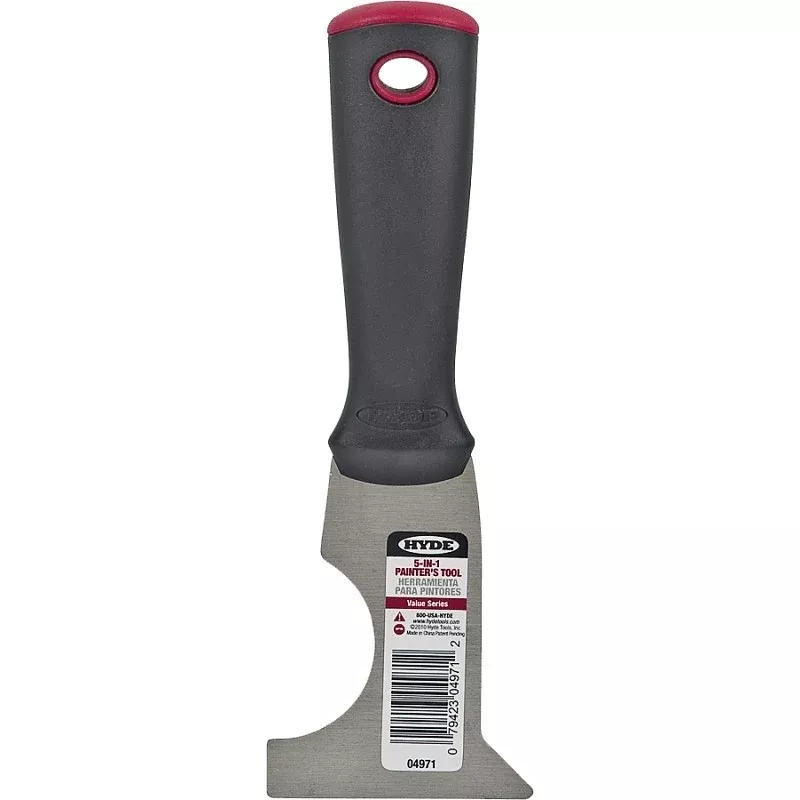 Hyde 04971 Multi-Tool, 2-1/2 in W Blade, 1-Edge Blade, Carbon Steel Blade, Polypropylene Handle, Ergonomic Handle