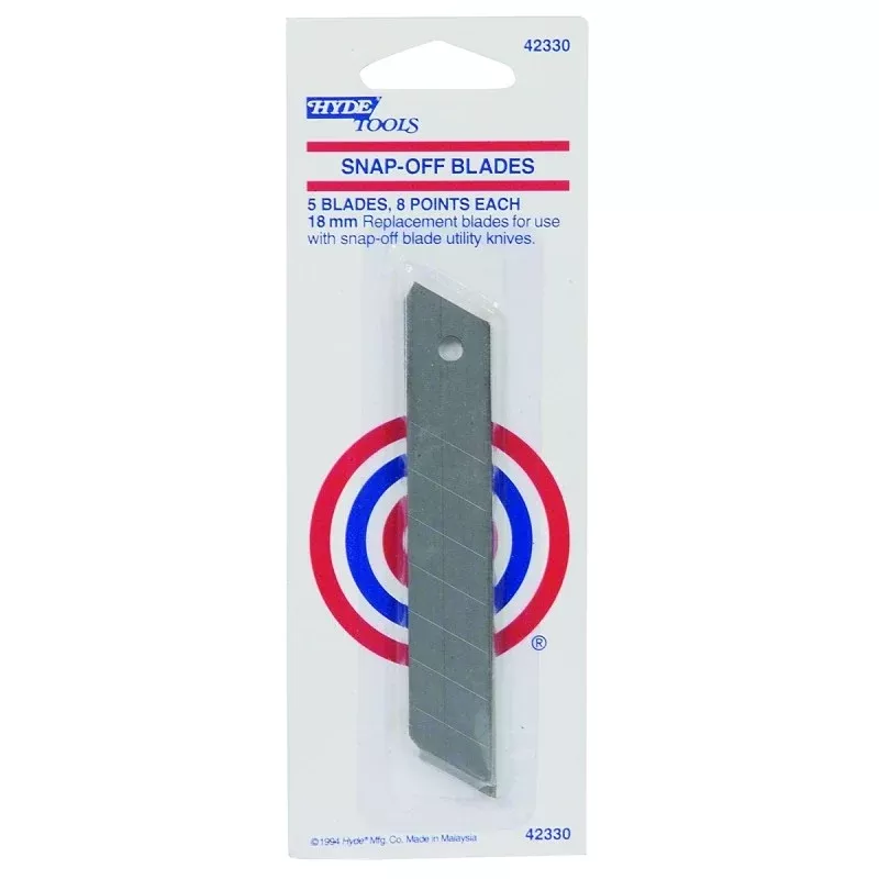 Hyde 42330 Replacement Knife Blade, 18 mm, 8-Point