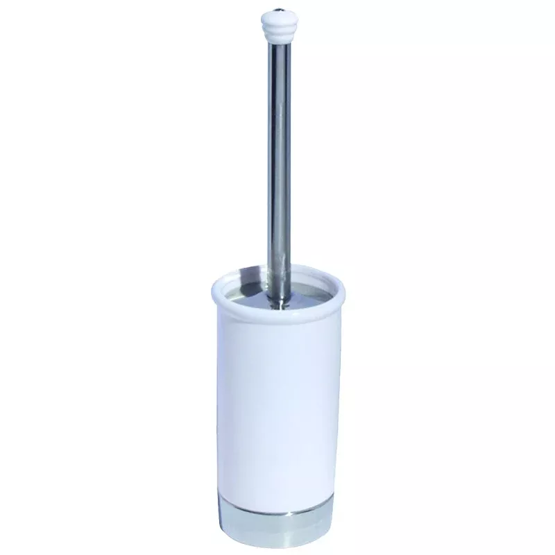 iDESIGN York 95621 Toilet Bowl Brush, 17-1/2 in OAL, White Handle
