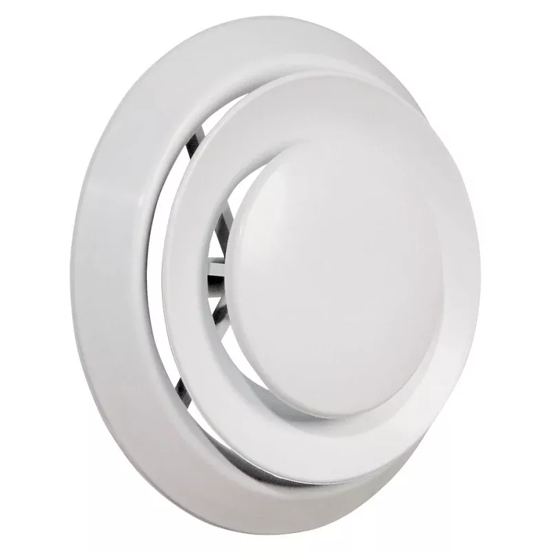 Imperial DR-08 Series Premium Air Diffuser with Collar, 8 in Duct Opening, Polypropylene, White