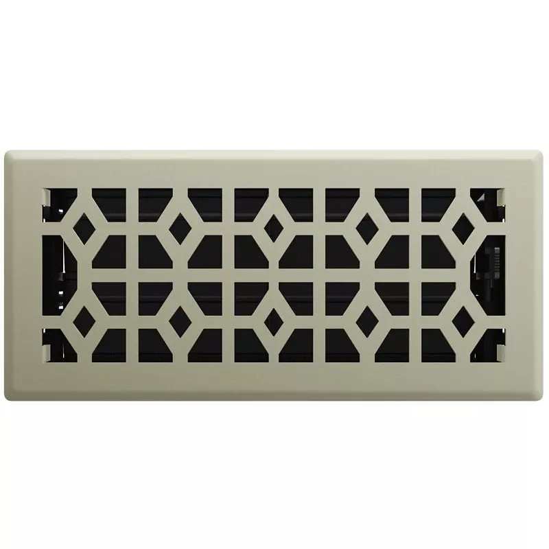 Imperial RG3463 Floor Register, 10 in W Duct Opening, Satin Nickel, 4 in H Duct Opening, Polystyrene