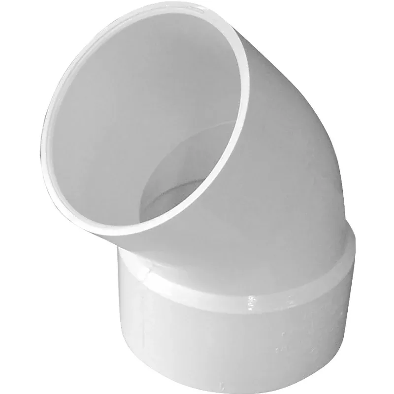 IPEX 414193BC Sewer Pipe Elbow, 3 in, Spigot x Hub, 45 deg Angle, PVC, White