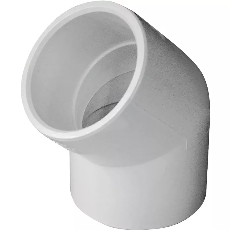 IPEX 435485 Pipe Elbow, 1-1/2 in, Socket, 45 deg Angle, PVC, SCH 40 Schedule