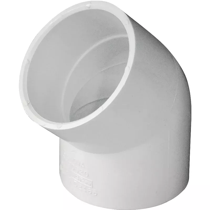 IPEX 435486 Pipe Elbow, 2 in, Socket, 45 deg Angle, PVC, SCH 40 Schedule