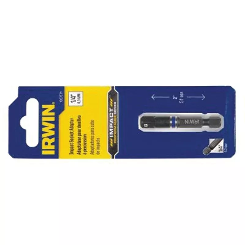 Irwin 1837571 Socket Adapter, 1/4 in Drive, Square Drive