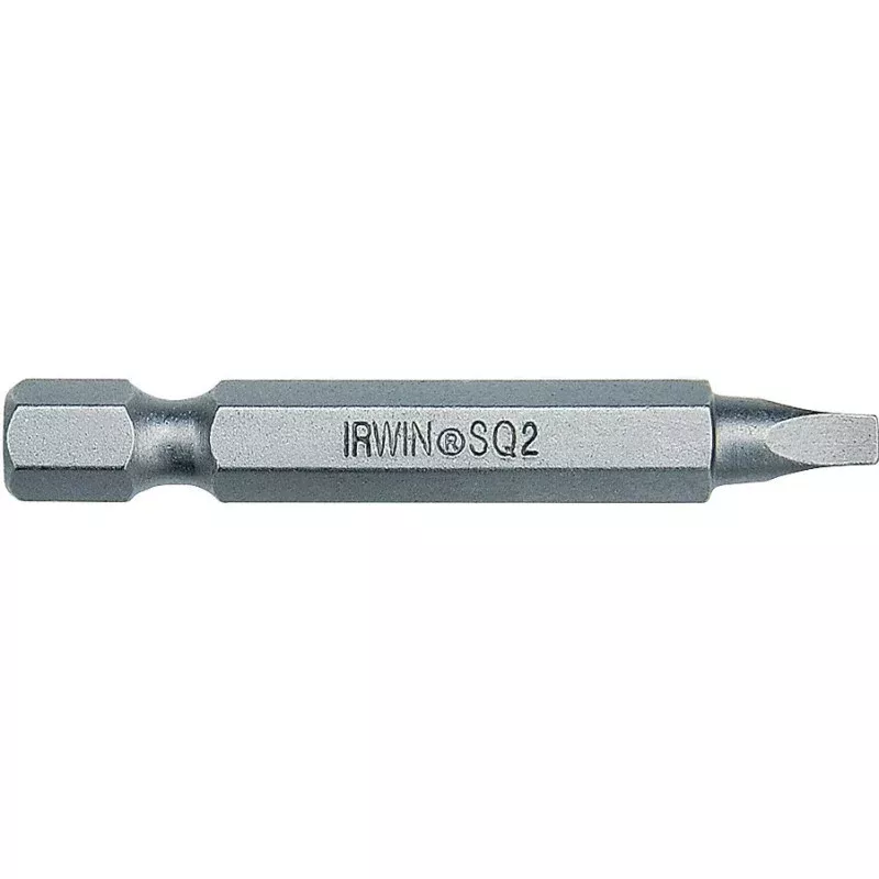 Irwin 3522311C Power Bit, #2 Drive, Square Recess Drive, 1/4 in Shank, Hex Shank, 6 in L, High-Grade S2 Tool Steel