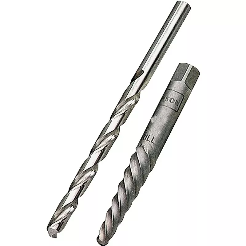 Irwin 53705 Series Extractor and Drill Bit Set, Specifications: #5 Shank, 1/4 In Drill Bit, Standard Shank, HSS