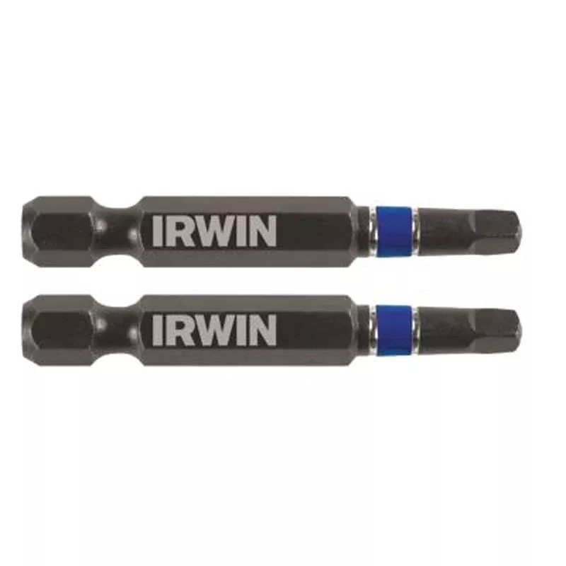 Irwin IWAF32SQ32 Impact Power Bit, #3 Drive, Square Recess Drive, 1/4 in Shank, Hex Shank, 2 in L, Steel