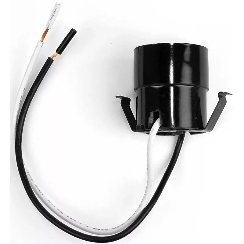 Jandorf 60539 Lamp Socket, 6 in Wire Dimensions, 250 V, 660 W, Phenolic Housing Material, Black