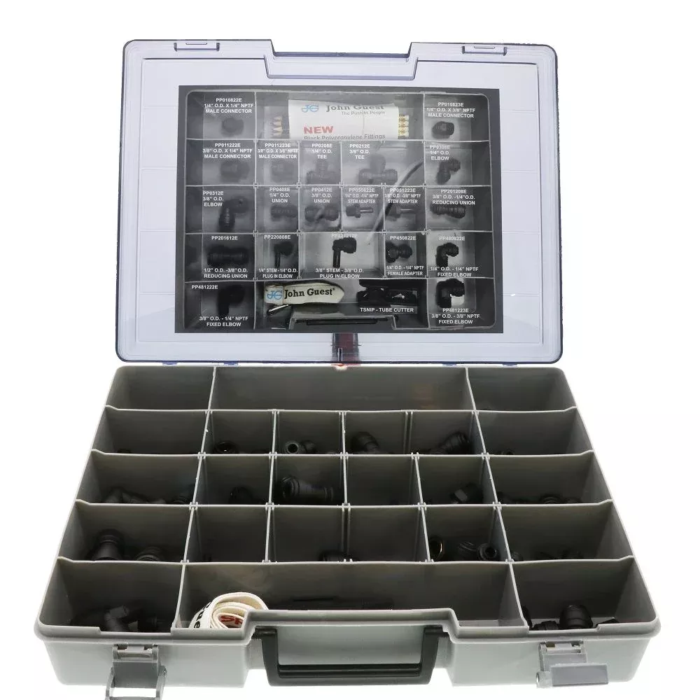 John Guest Installation and Service Kit - 100 Pieces Black Polypro