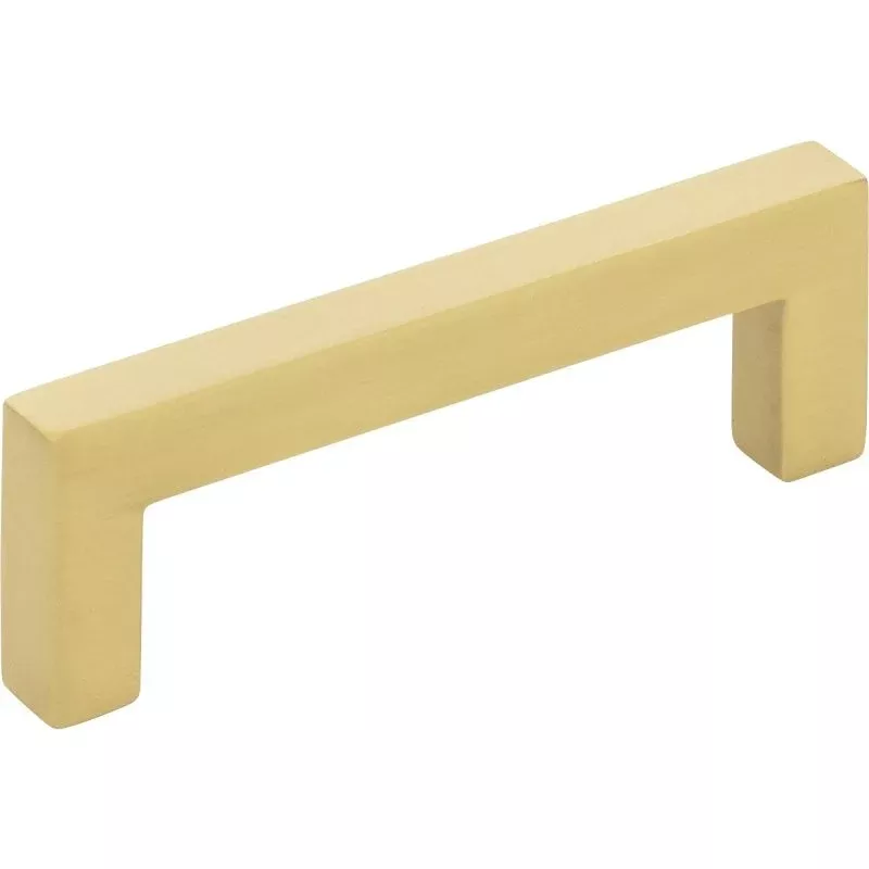 KasaWare K7063BG-8 Square Bar Cabinet Pull, 3-3/8 in L Handle, 1-1/8 in Projection, Zinc, Brushed Gold
