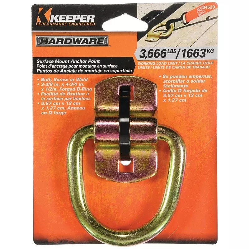 Keeper 04529 Anchor Point Wire Ring, Heavy-Duty, Steel