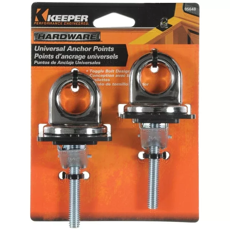 Keeper 05648 Anchor Point, Premium, Universal, Steel, Chrome