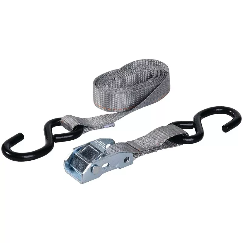 Keeper 05715 Tie-Down, Cam Buckle, 1 in W, 6 ft L, Polyester, Gray, 400 lb