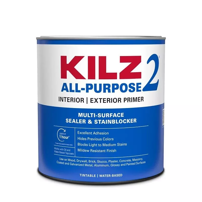 Kilz 20002 Exterior Primer, White, 1 qt
