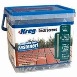 Kreg Protec-Kote SDK-C262W-525 Deck Screw, 2-5/8 in L, Stainless Steel, Flat Head, KTX Square Drive