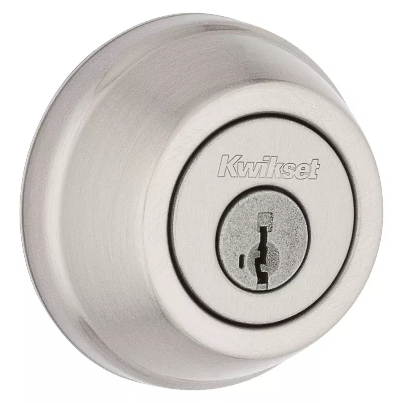 Kwikset 78015SMTRCAL/RCS Deadbolt, Different, Smartkey Key, Steel, Satin Nickel, 2-3/8 to 2-3/4 in Backset
