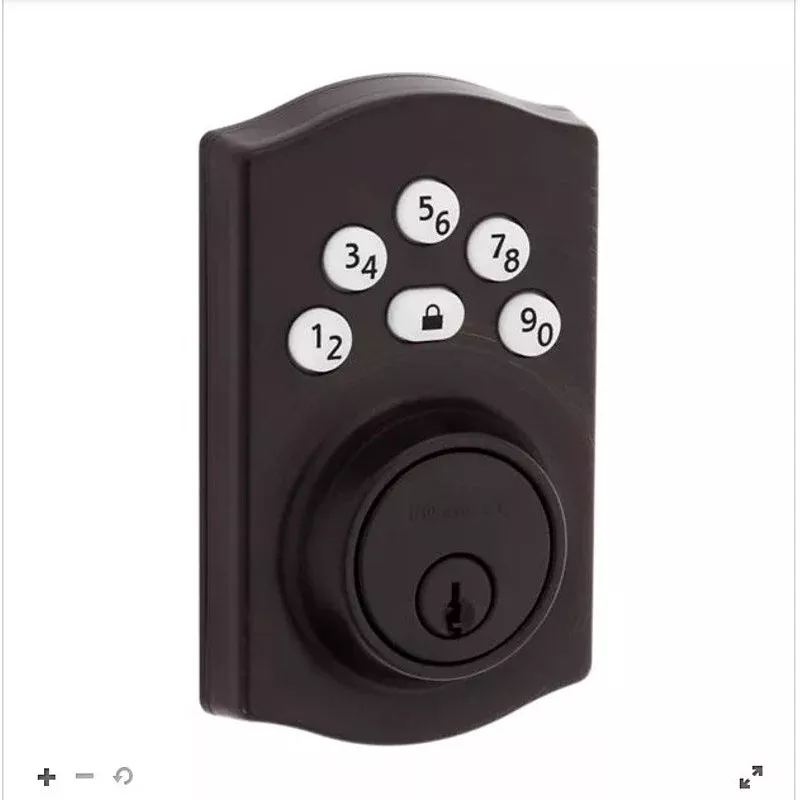Kwikset Powerbolt 240 992400-003 Keypad Electronic Lock, 3 Grade, Zinc, Venetian Bronze, KW1 Keyway