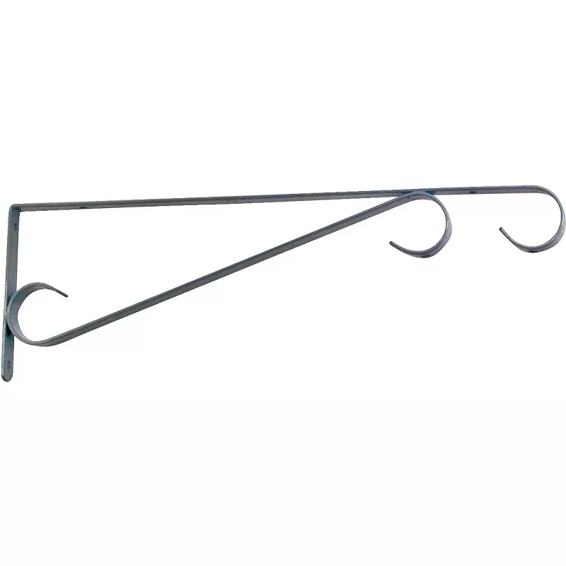 Landscapers Select GB0293L Hang Plant Bracket, 15-1/2 L, Steel, White, Wall Mount Mounting