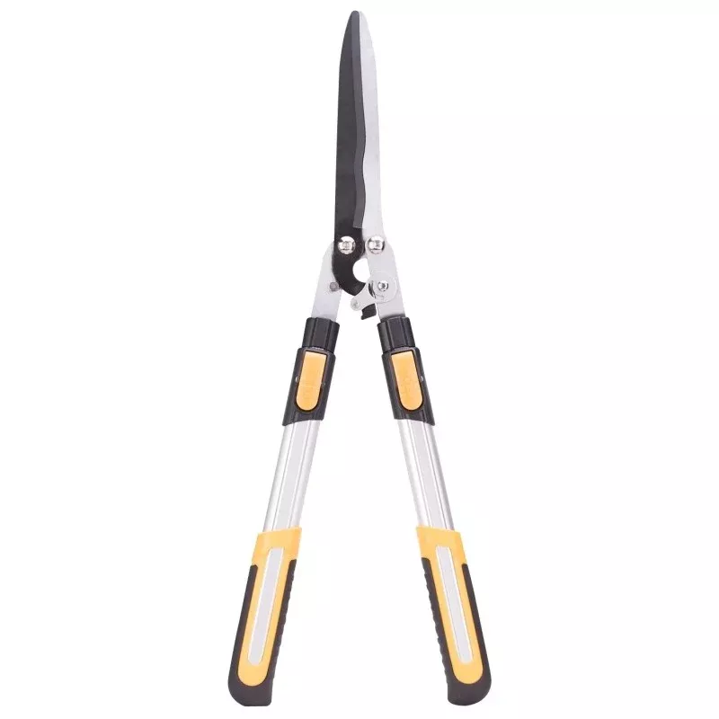 Landscapers Select GH48126 Telescopic Hedge Shear, Straight with Wave Curve Blade, 8-1/4 in L Blade, Steel Blade