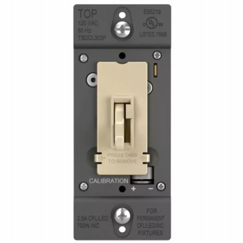 Legrand TSDCL303PICCV6 Slide Dimmer Switch, 3 -Position, Ivory