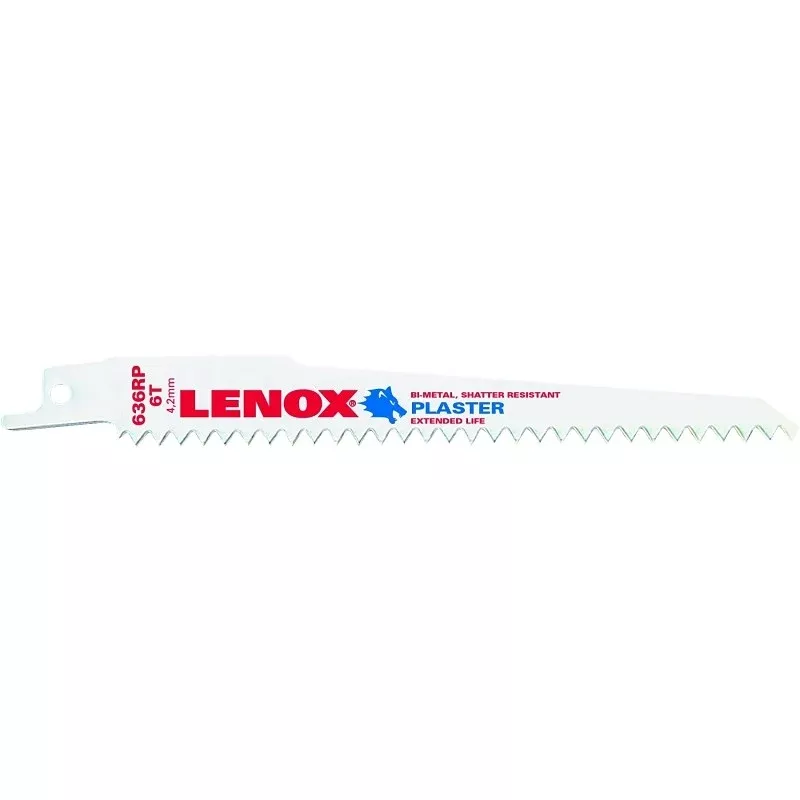 Lenox 20570636RP Series Reciprocating Saw Blade, Applicable Materials: Nail-Embedded Wood, Plasterboard, 3/4 in W