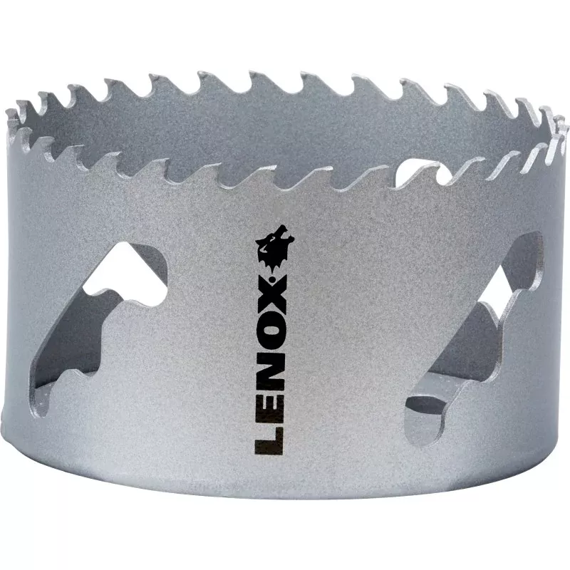 Lenox Speed Slot LXAH3338 Hole Saw, 3-3/8 in Dia, Carbide Cutting Edge