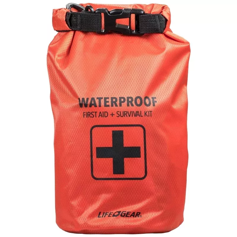 LifeGear 41-3820 First Aid and Survival Kit, 130-Piece, Red