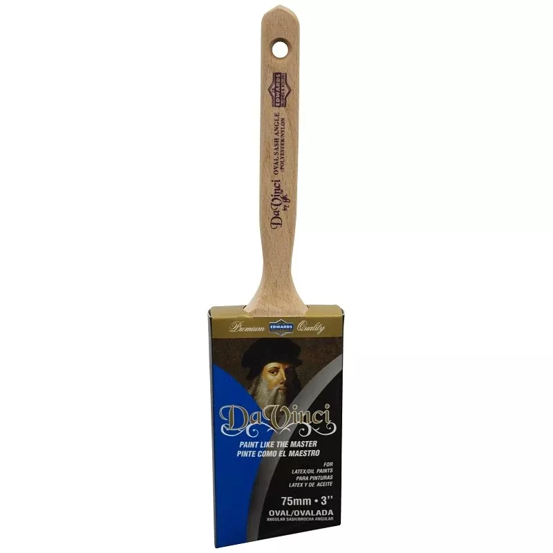 Linzer 1155130-0300 Paint Brush, Angle Sash Brush, 3 in L Bristle