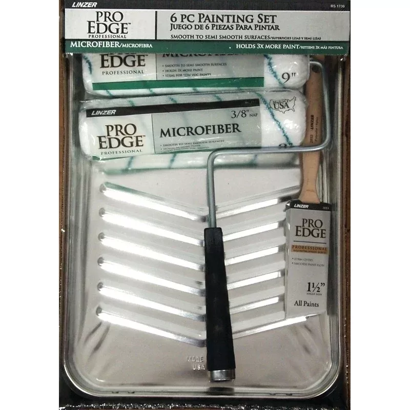 Linzer RS1736 Roller and Tray Kit, Includes: 5 Wire Cage Roller Frame