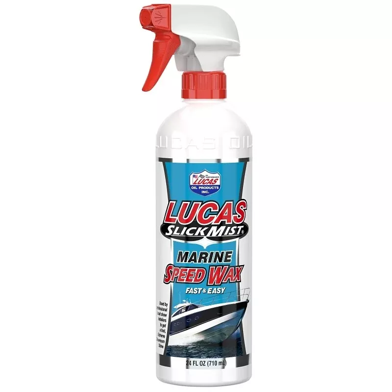Lucas Oil 10980 Slick Mist Marine Speed Wax, Liquid, Blue, 24 oz